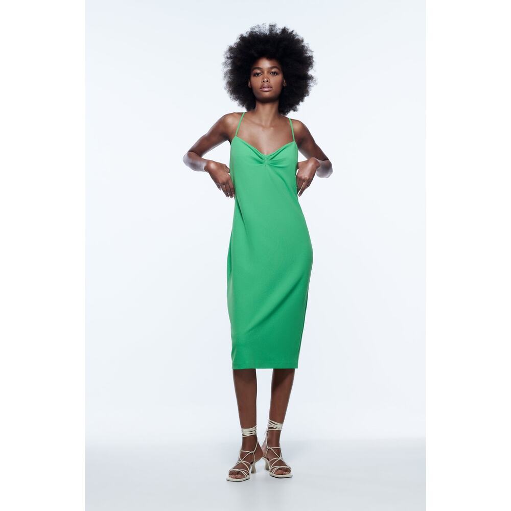 Zara Cinched Front Casual Slip Dress